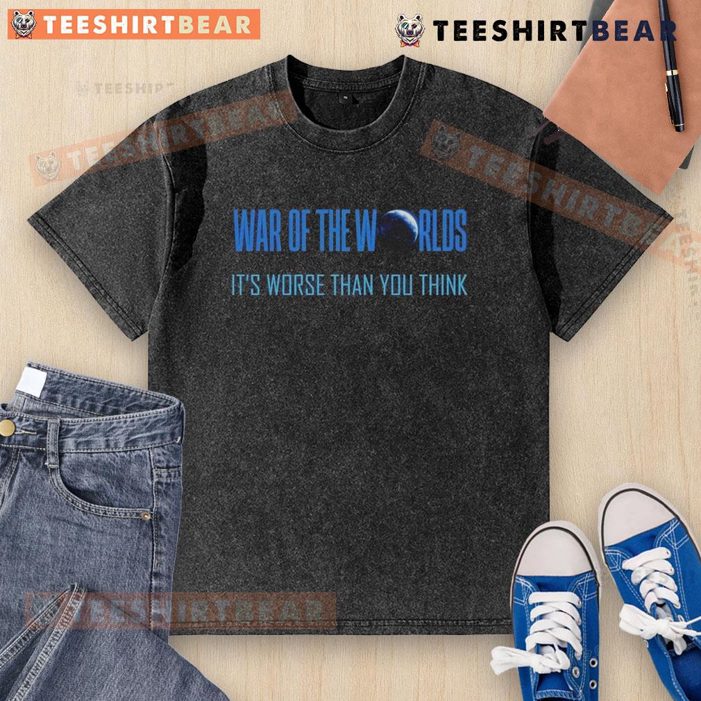 Top War of the Worlds 'It's Worse Than You Think' washed t-shirt featuring a vintage design and bold graphic print.