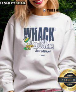 Top Whack The Quack Beat Oregon Ducks Sweatshirt featuring bold graphics and vibrant colors for fans and athletes.
