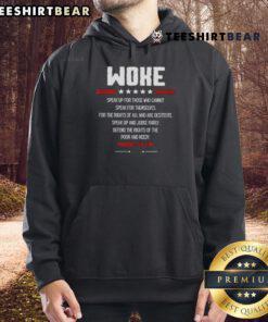 Top Woke Speak Up For Those Who Cannot Speak For Themselves Hoodie in black, featuring bold text and a modern design.