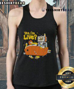 Model wearing a trendy Top-Yea-Im-Live tank top, showcasing its stylish design and comfortable fit for casual outings.