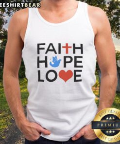Awesome Faith Hope Love Tank Top in vibrant colors, perfect for expressing positivity and style during summer outings.