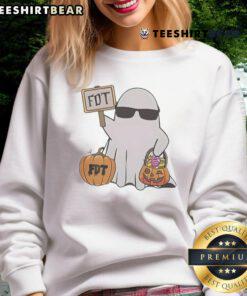 Awesome Halloween FDT Ghost Sweatshirt featuring a spooky ghost design perfect for festive fall celebrations.