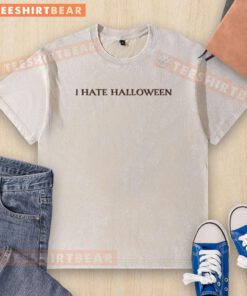 Awesome I Hate Halloween washed t-shirt featuring a fun graphic design for Halloween enthusiasts and skeptics alike.