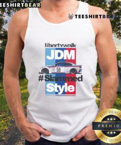 Awesome Liberty Walk JDM Slammed Style Tank Top featuring a sleek design and vibrant graphics for car enthusiasts.