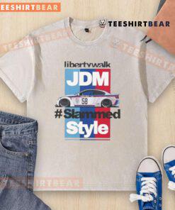 Awesome Liberty Walk JDM Slammed Style washed t-shirt featuring a stylish car graphic and comfortable fit.