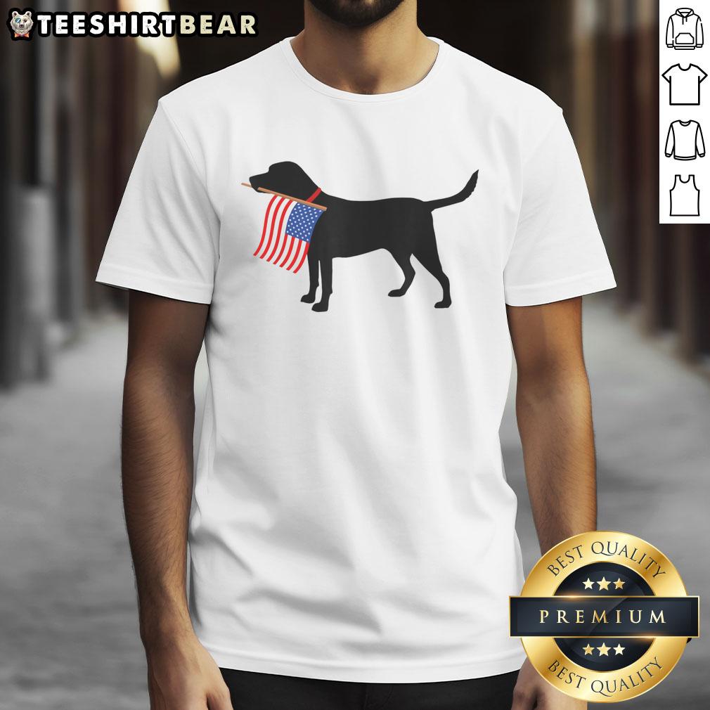 Awesome patriotic dog t-shirt featuring the American flag for Fourth of July pet lovers, perfect for celebrating USA pride.