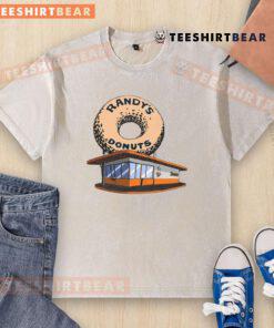 Awesome Randy's Donut Shop washed t-shirt featuring a colorful donut graphic, perfect for casual wear and donut lovers.