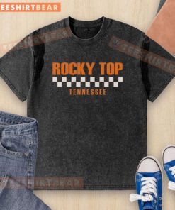 Awesome Rocky Top Tennessee Throwback Classic Washed T-Shirt in vintage style, perfect for casual wear and fan events.