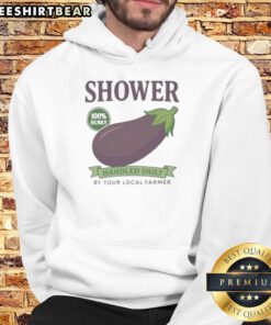 Awesome shower vintage eggplant handled hoodie by your local farmer, perfect for casual wear and farm-inspired style.