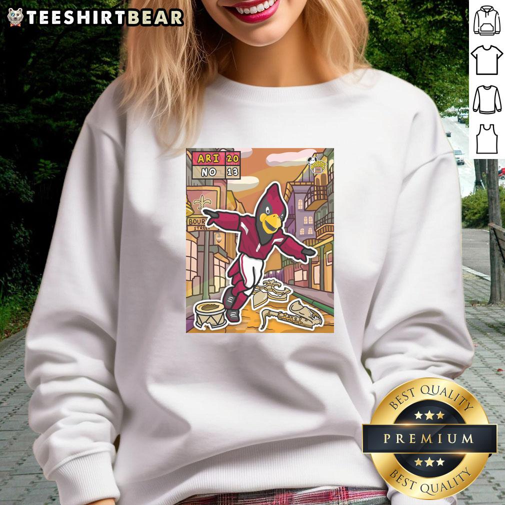 Awesome Arizona Cardinals sweatshirt celebrating their victory over the New Orleans Saints with a bold design.