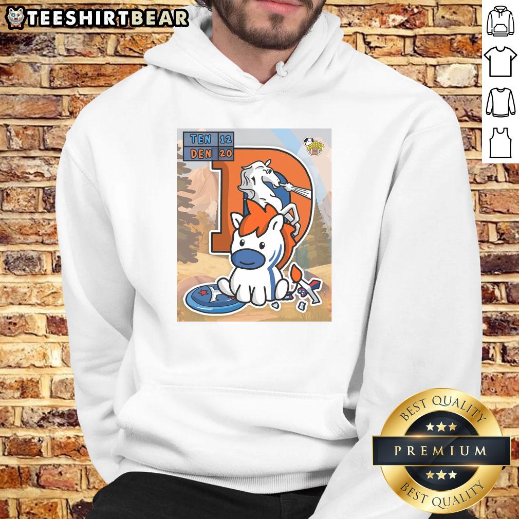 Denver Broncos hoodie featuring 'W' logo, celebrating opening day victory over Tennessee Titans.