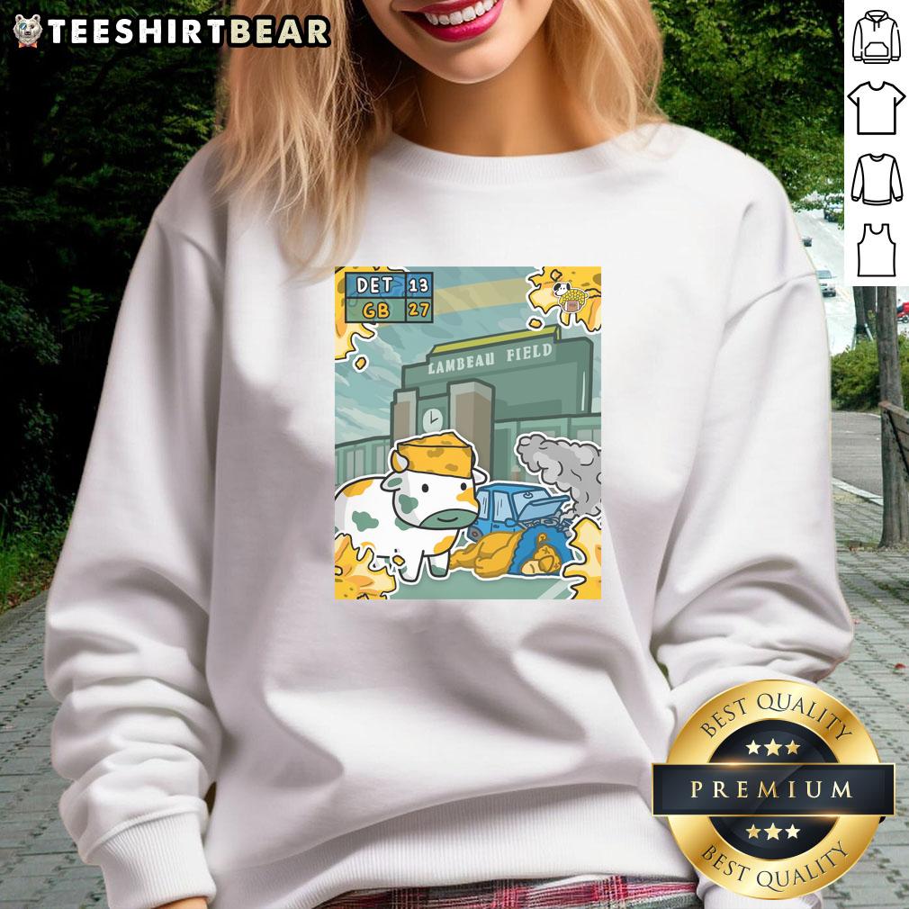 Awesome Green Bay Packers sweatshirt featuring a bold design celebrating their victory over the Detroit Lions.