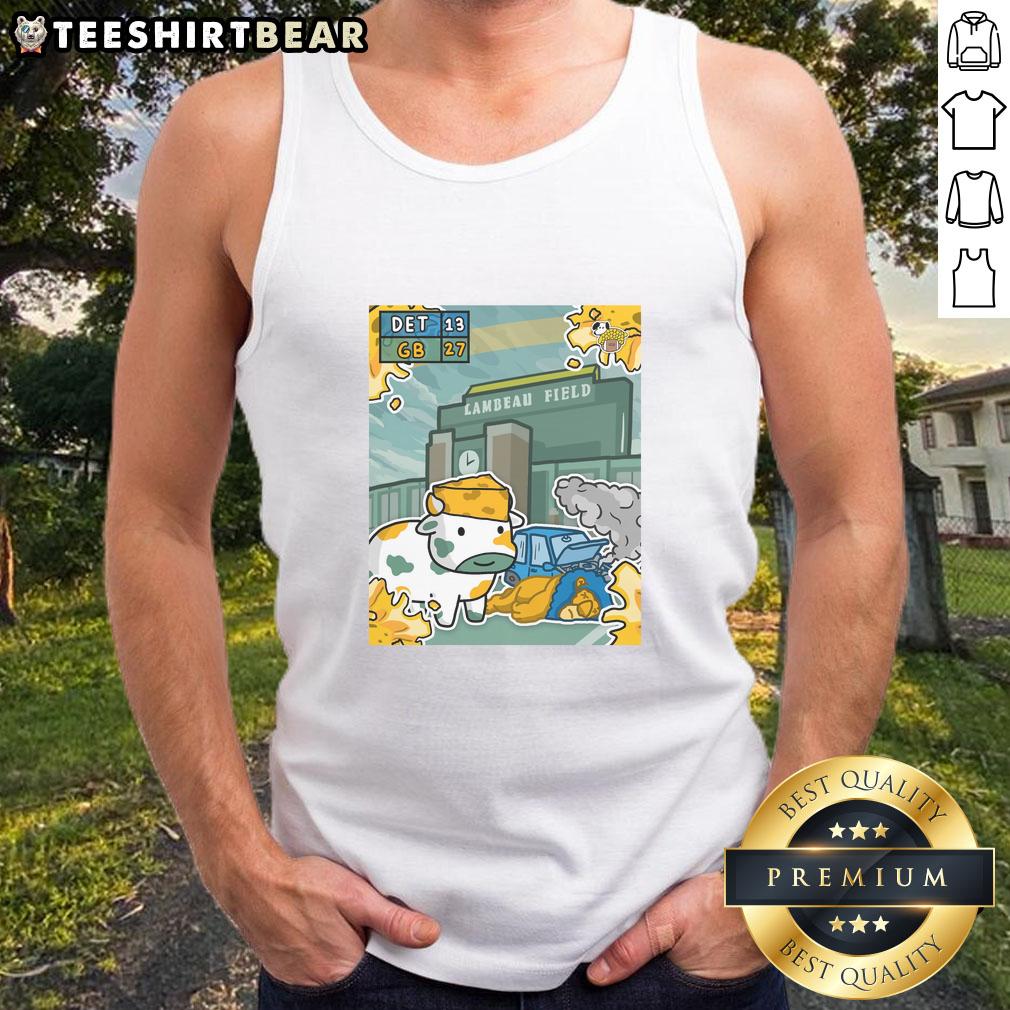 Awesome Green Bay Packers tank top featuring bold design celebrating victory over Detroit Lions, perfect for fans.