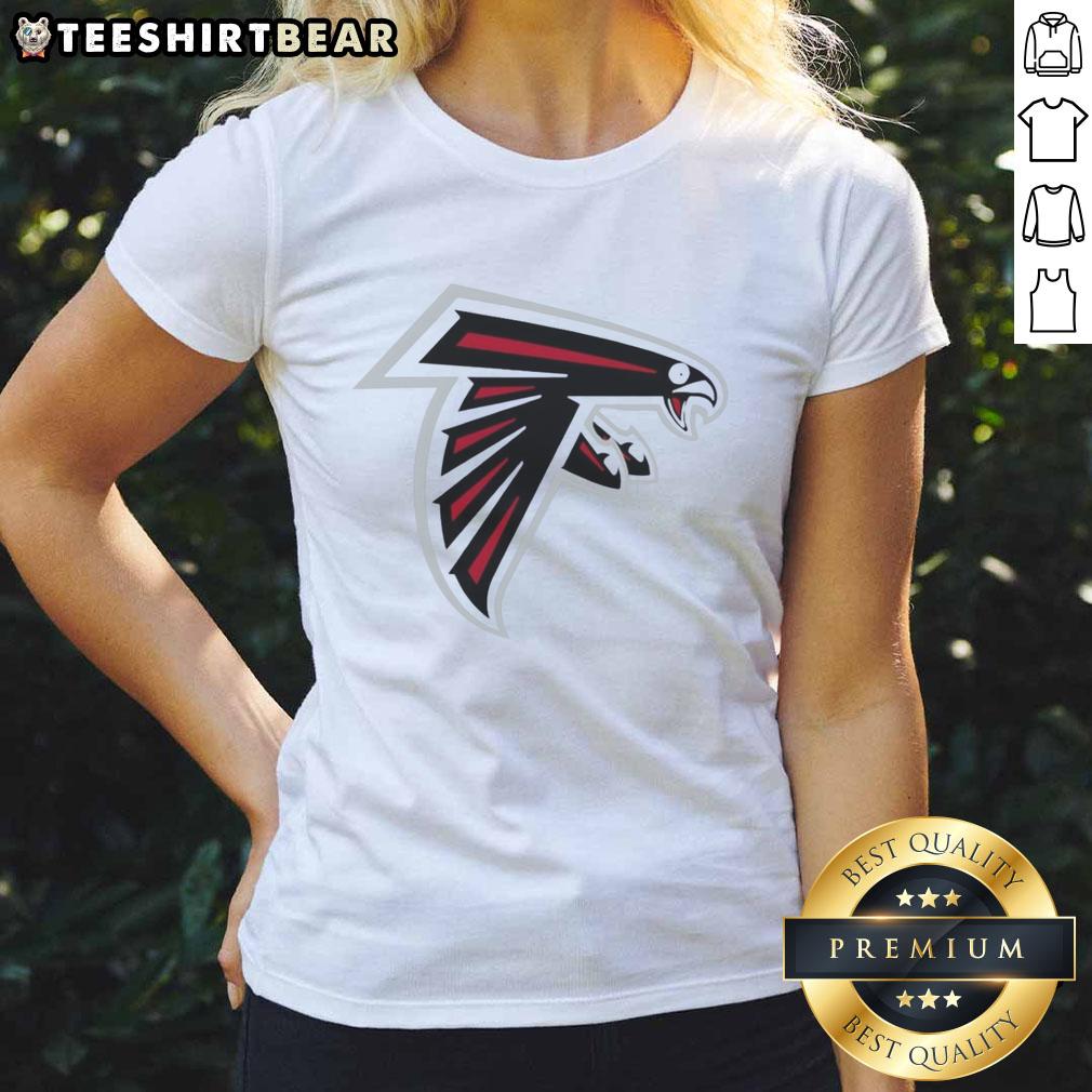 Funny Atlanta Falcons logo on a stylish ladies tee, perfect for fans showcasing their team spirit with humor.