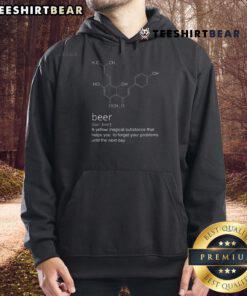 Alt Text: Funny Beer Definition hoodie featuring a yellow design with whimsical text about beer as a magical substance.