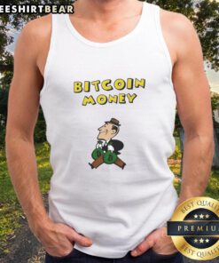 Funny Bitcoin money office vintage tank top featuring a humorous graphic design for crypto enthusiasts.