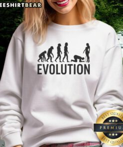 Funny Evolution Parody sweatshirt showcasing humorous adult comedy design, perfect for laughter and casual wear.