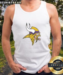 Funny Minnesota Vikings logo tank top featuring a playful design, perfect for fans and casual wear.