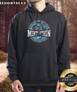Funny Minty Python Monty Python Hoodie featuring vibrant colors and playful design, perfect for fans of classic comedy.