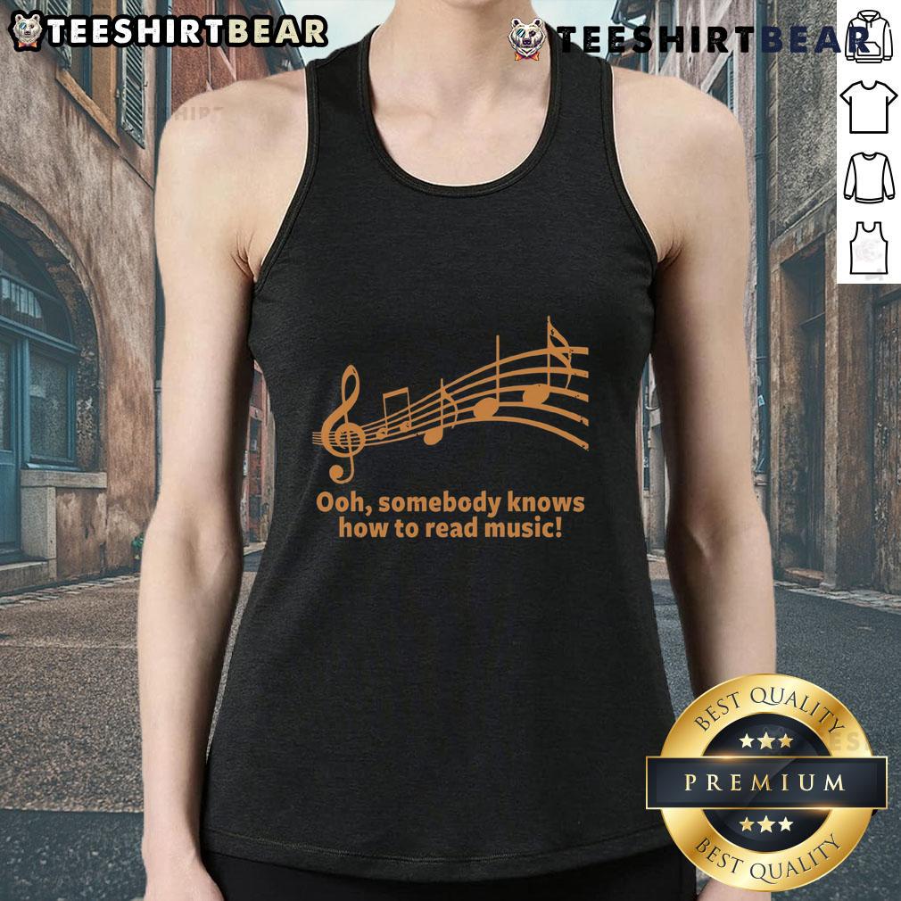 Alt Text: Funny mocking music lover slogan tank top featuring playful text and vibrant colors, perfect for music enthusiasts.