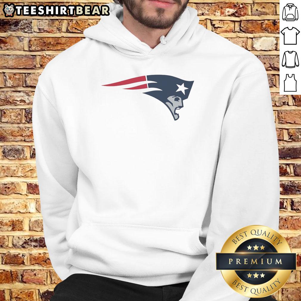Funny New England Patriots logo hoodie featuring a playful design, perfect for fans and casual wear.