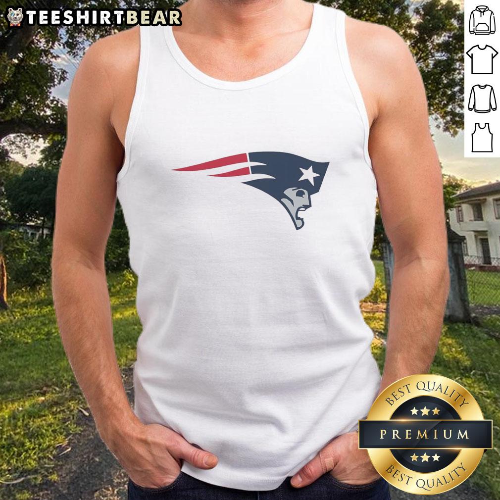 Alt Text: Funny New England Patriots logo tank top featuring a playful design, perfect for game day or casual wear.