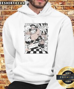 Alt Text: Funny retro Donkey Kong DJ music battle hoodie featuring a rhythmic duo design, perfect for gaming fans.
