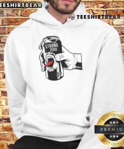 Funny Strong Zero beer can graphic on a cozy hoodie, perfect for fans of Japanese alcohol and unique fashion statements.