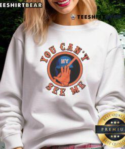 Alt Text: Funny You Cant See Me New York Mets sweatshirt featuring a playful design perfect for baseball fans.