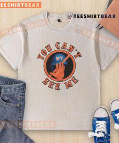 Funny 'You Can't See Me' New York Mets washed t-shirt featuring playful design, perfect for baseball fans.