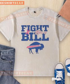 Good Breast Cancer Awareness Fight Like A Buffalo Bills washed t-shirt featuring a bold graphic design and vibrant colors.