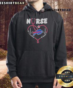 Good Buffalo Bills Nurse hoodie featuring a heartbeat design, perfect for fans showing love for healthcare and football.
