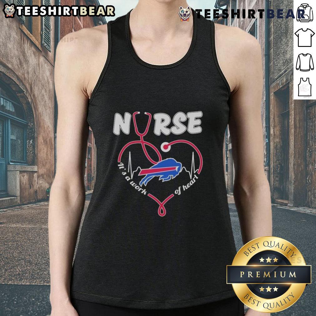 Good Buffalo Bills nurse heartbeat tank top showcasing team spirit for healthcare heroes and fans alike.