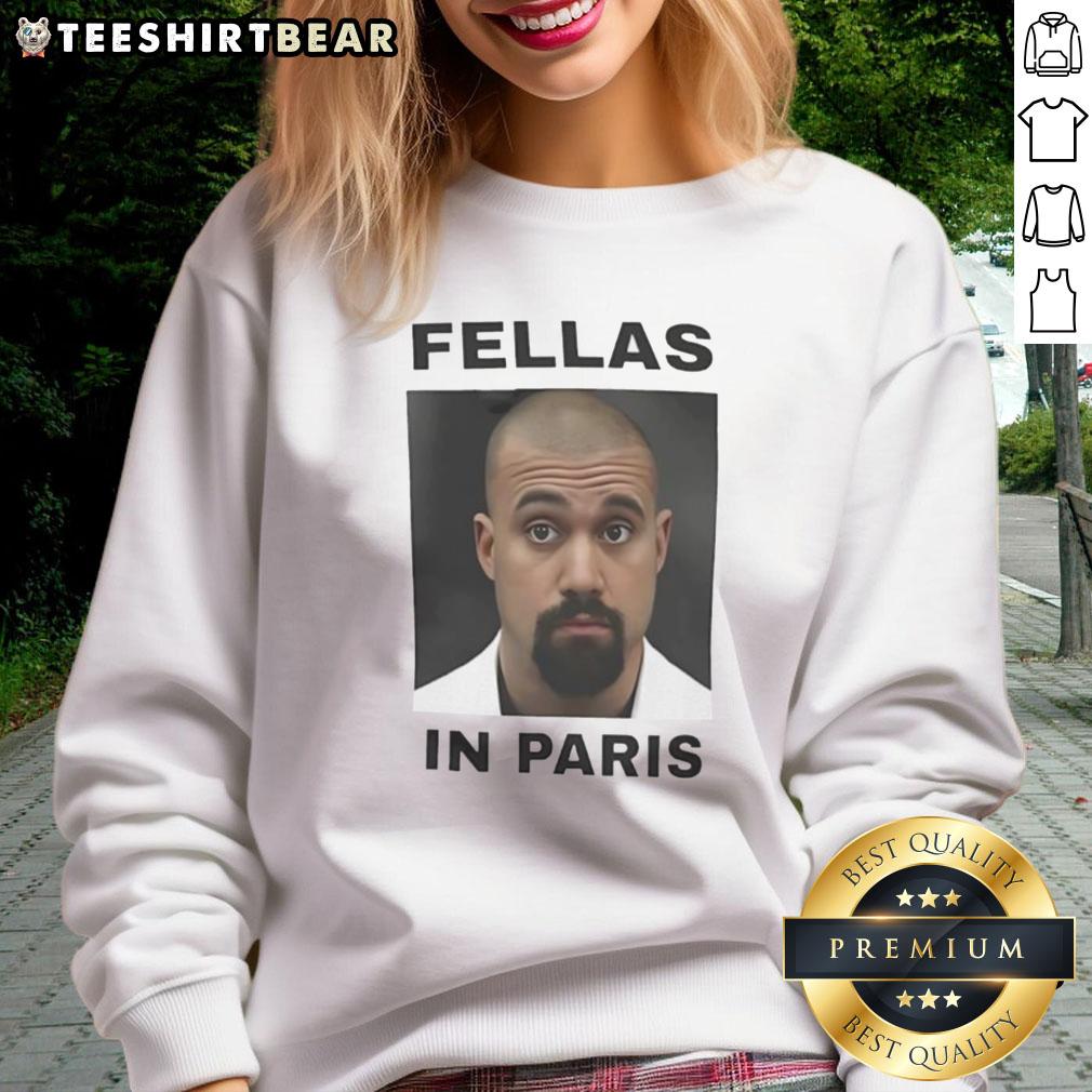 Good Fellas in Paris meme sweatshirt featuring iconic movie scene, perfect for fans of classic comedy and stylish apparel.