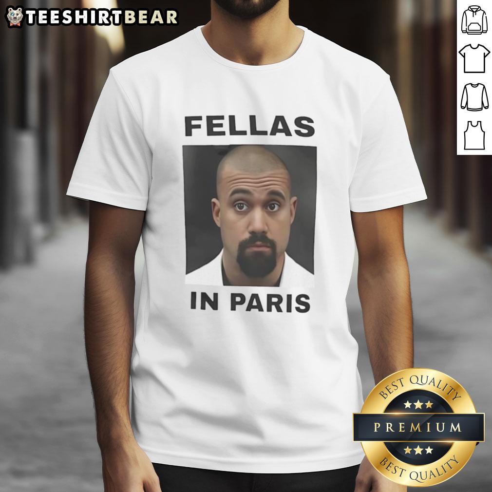 Good Fellas In Paris meme T-shirt featuring iconic characters and playful graphics capturing a fun fashion statement.