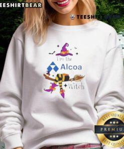 Good I'm the Alcoa Witch Halloween sweatshirt featuring a spooky design for festive fall celebrations.