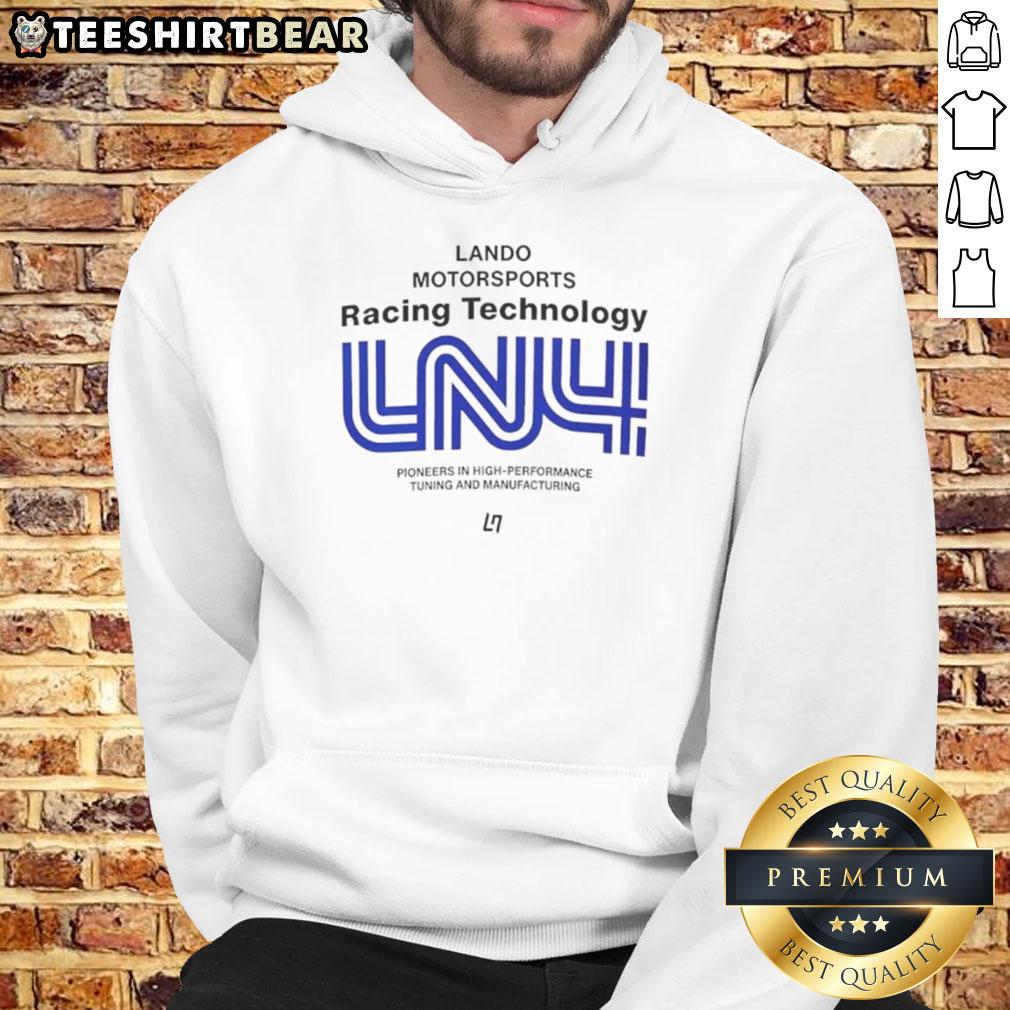Good Lando Motorsports Racing Technology Hoodie featuring a sleek design, perfect for motorsport fans and enthusiasts.