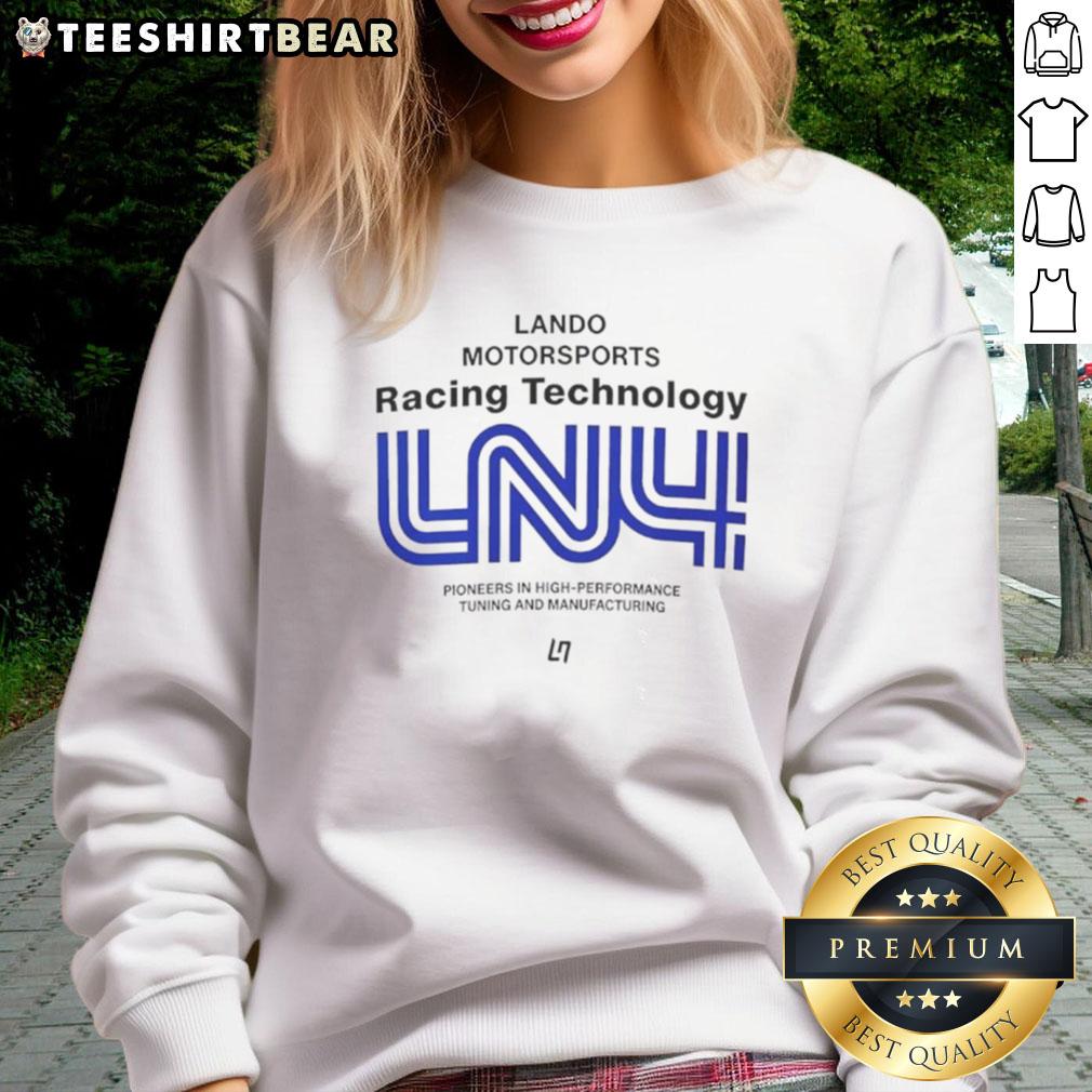 Alt Text: Good Lando Motorsports Racing Technology Sweatshirt featuring a stylish design for motorsport enthusiasts.