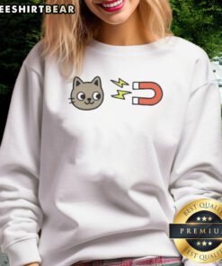 Good Pussy Magnet Cat Sweatshirt featuring a playful cat graphic, perfect for cat lovers and casual wear.