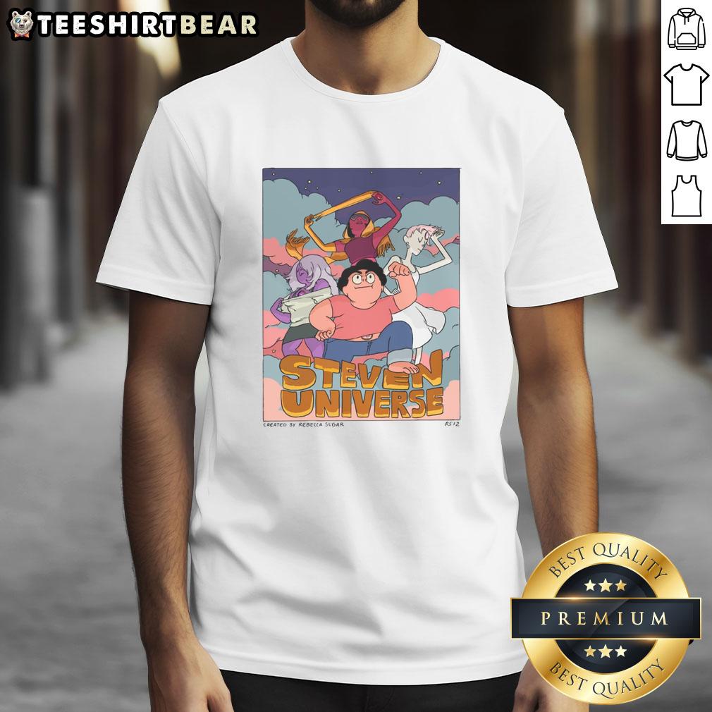 Good Steven Universe T-shirt featuring the Three Magical Guardians and Steven, vibrant design for fans of the series.