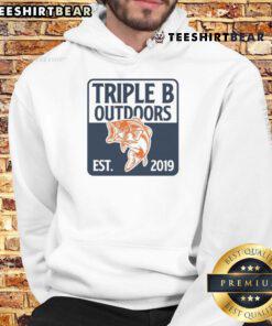 Alt Text: Good Triple B Outdoors Bass Fishing Hoodie, established 2019, perfect for anglers and fishing enthusiasts.