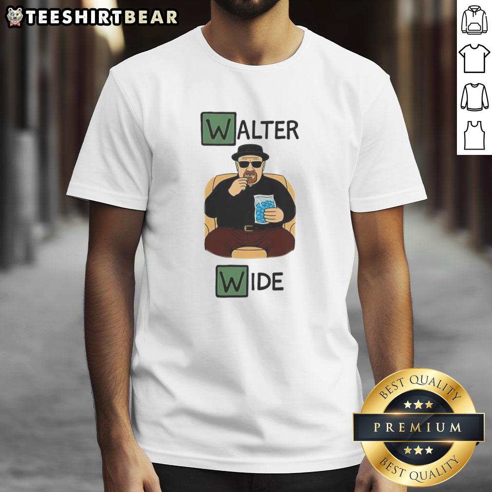 Good Walter White Breaking Bad caricature T-shirt featuring a vibrant design of the iconic character in a playful style.