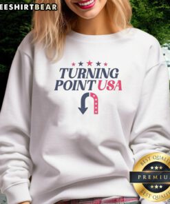 Alt Text: Hot Turning Point USA Charlie Kirk Memorial Political Free Speech Sweatshirt in vibrant colors, promoting free speech.