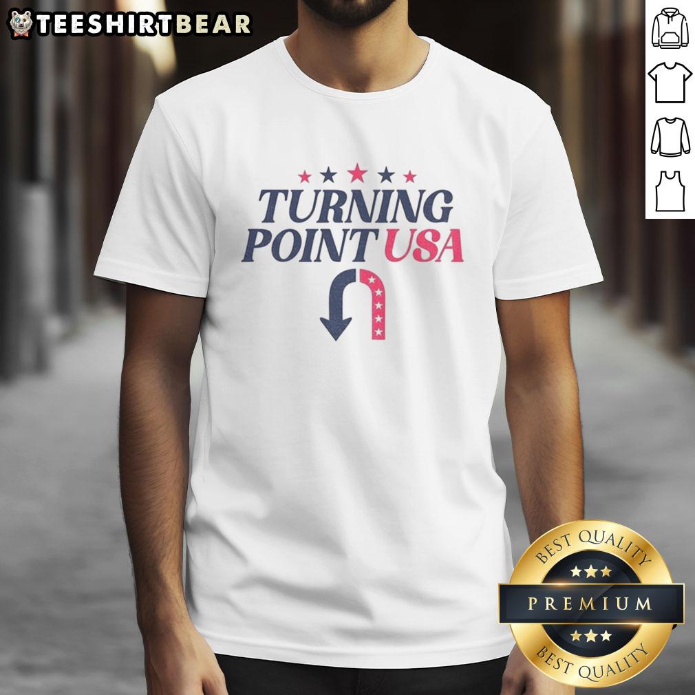 Hot Turning Point USA Charlie Kirk Memorial Political Free Speech T-Shirt showcasing bold graphics and patriotic colors.