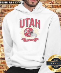 Alt Text: Hot Utah Utes Prime Play Hoodie in red, featuring team logo, perfect for fans and game day wear.