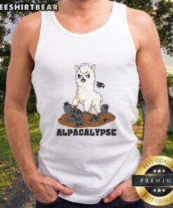 Stylish Nice Alpacalypse Alpaca tank top featuring a fun alpaca graphic, perfect for casual summer wear.