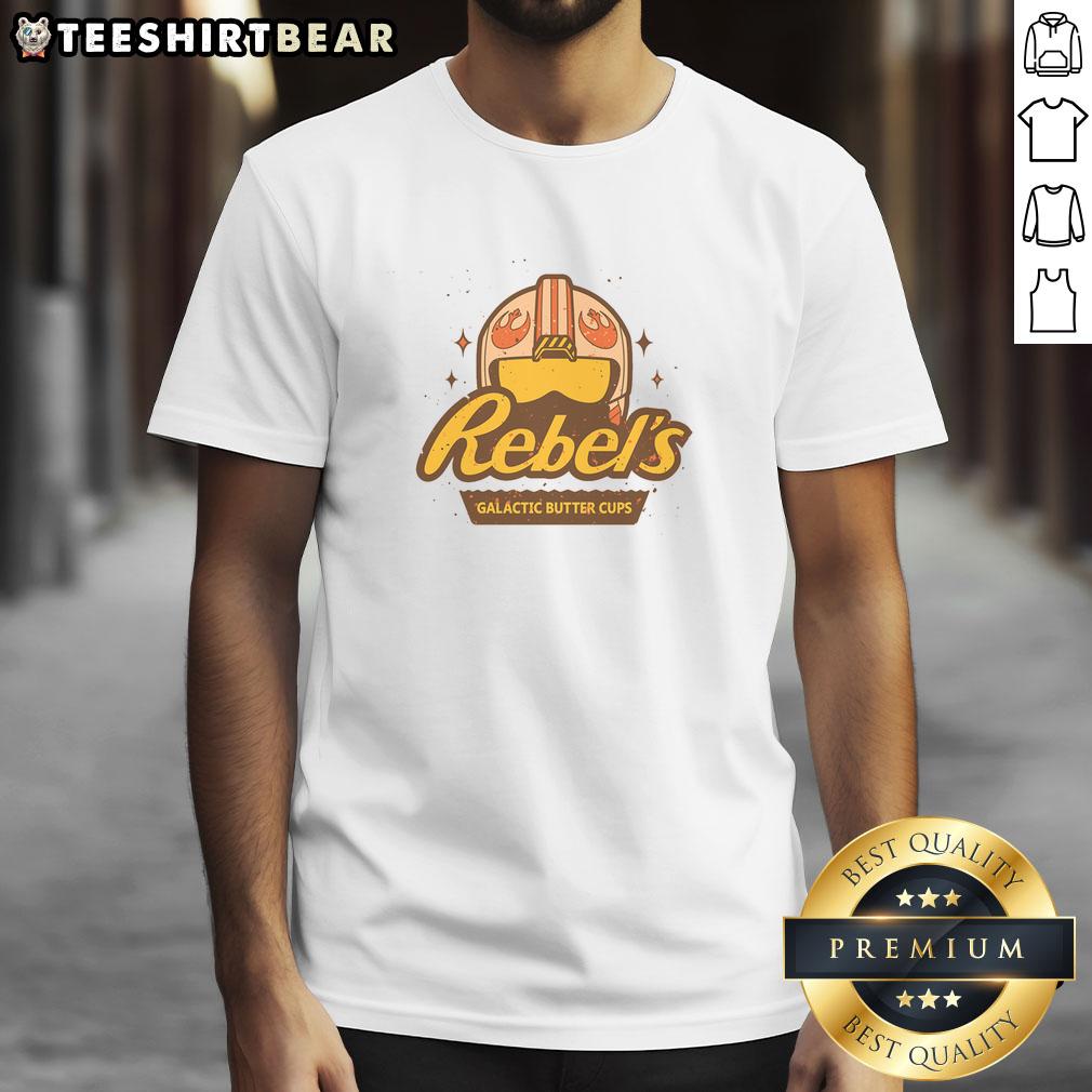 Nice Rebel's Galactic Butter Cups T-Shirt featuring a vibrant space-themed graphic on a stylish black tee.