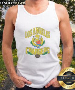 Nice The Simpsons Bart X Los Angeles Chargers tank top featuring vibrant graphics and a stylish design for fans.