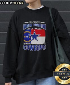 Dallas Cowboys fans sweatshirt for North Carolina residents, showcasing team spirit on game day.