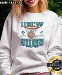 Alt Text: Official UNC Wilmington Seahawks Game Time Sweatshirt in navy blue, featuring the team logo and cozy design.